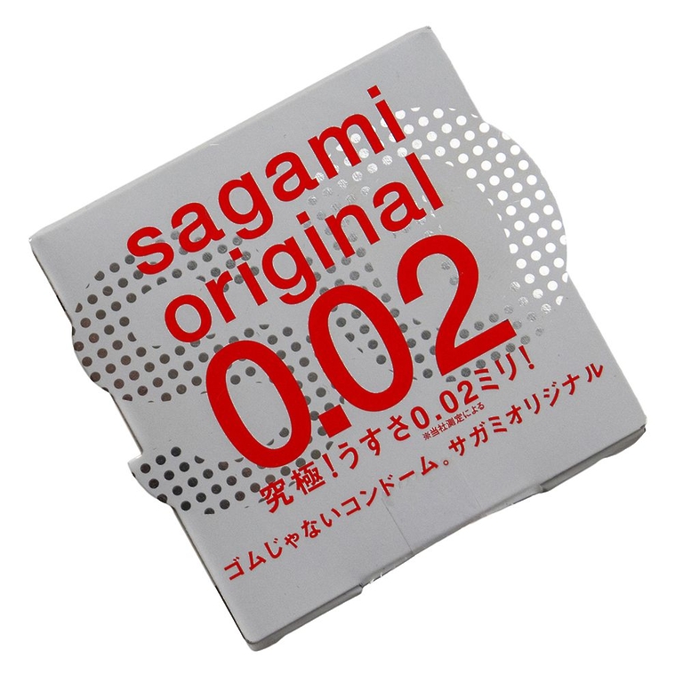 Презервативы Sagami, original 0.02, полиуретан, ультратонкие, гладкие, 19 см, 5,8 см, 3 шт.
