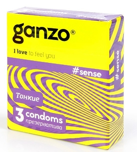 ПРЕЗЕРВАТИВЫ GANZO SENSE №3 (тонкие)