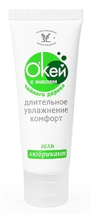 Гель-любрикант О`КЕЙ С МАСЛОМ ЧАЙНОГО ДЕРЕВА туб пластиковый 15 г 