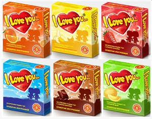 ПРЕЗЕРВАТИВЫ "I LOVE YOU" № 3