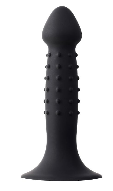 Анальный фаллоимитатор A-Toys Spikn, силикон, черный, 14 см