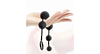 ToyForFun Анальные бусы Tonga "LARGE ANAL BEADS", 41 см 6 шар 2-4 см черн гладкие