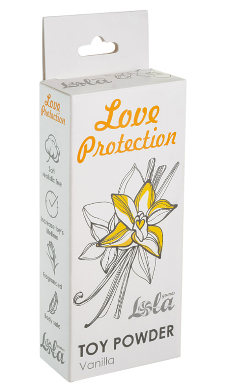 ПУДРА ДЛЯ ИГРУШЕК АРОМАТИЗИРОВАННАЯ LOVE PROTECTION ВАНИЛЬ 15ГР