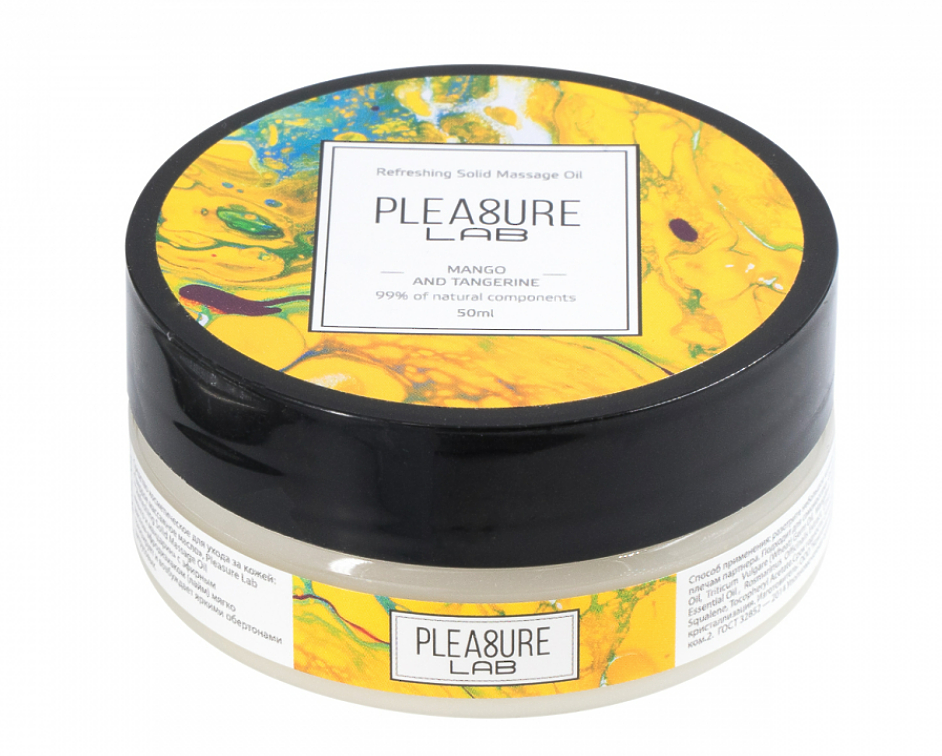 ТВЕРДОЕ МАССАЖНОЕ МАСЛО PLEASURE LAB REFRESHING МАНГО И МАНДАРИН 50 МЛ