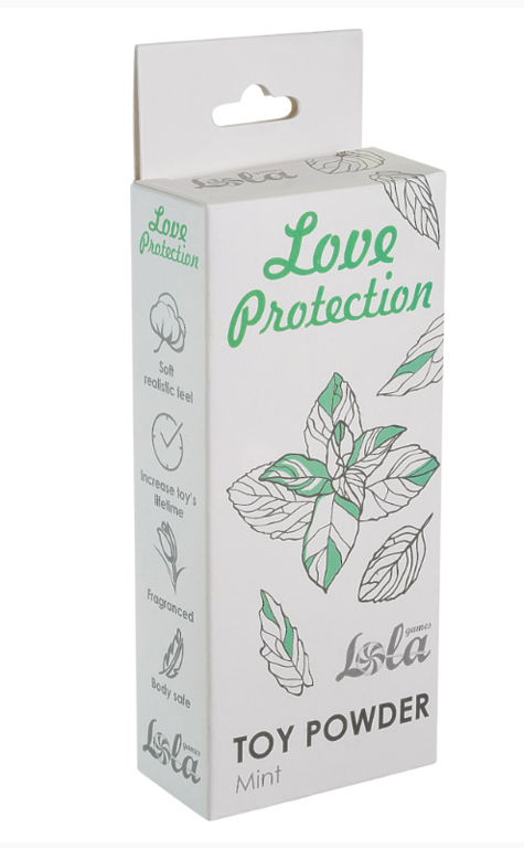 ПУДРА ДЛЯ ИГРУШЕК АРОМАТИЗИРОВАННАЯ LOVE PROTECTION МЯТА 15ГР