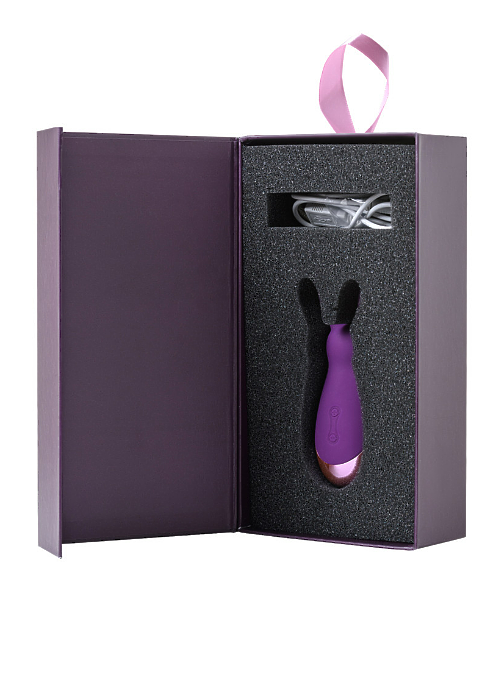 СТИМУЛЯТОР ЭРОГЕННЫХ ЗОН EROMANTICA BUNNY, СИЛИКОН, ФИОЛЕТОВЫЙ, 12,5
