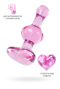 АНАЛЬНАЯ ВТУЛКА SEXUS GLASS, СТЕКЛО, РОЗОВАЯ, 9,8 СМ