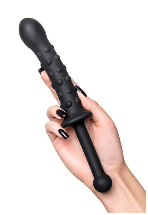 ФАЛЛОИМИТАТОР ДВУСТОРОННИЙ TOYFA POPO PLEASURE, СИЛИКОН, ЧЕРНЫЙ, 24,5 СМ