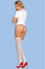 КОСТЮМ МЕДСЕСТРЫ CANDY GIRL LEANN (ТОП, СТРИНГИ, ЧУЛКИ), БЕЛО-КРАСНЫЙ, OS