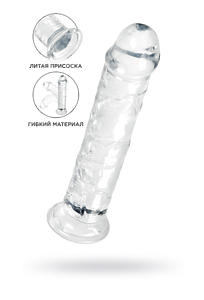 ФАЛЛОИМИТАТОР A-TOYS BY TOYFA AURI, TPE, ПРОЗРАЧНЫЙ, 20 СМ