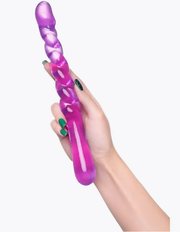 Двусторонний фаллоимитатор A-Toys by TOYFA Tanza, TPE, фиолетовый, 27,5 см