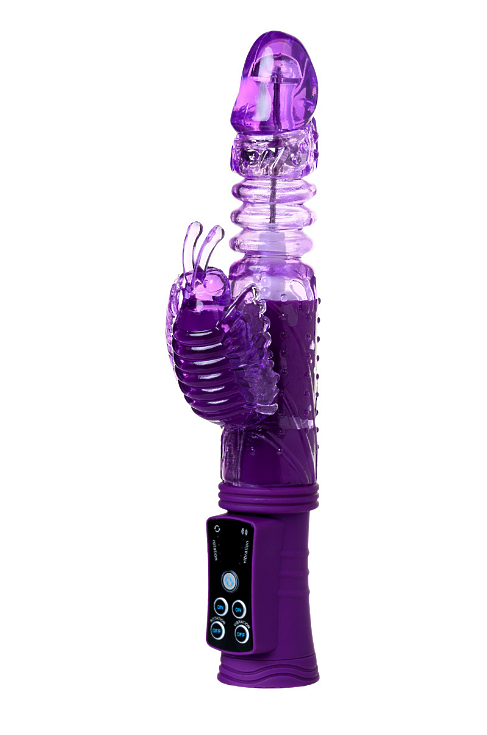 ВИБРАТОР С КЛИТОРАЛЬНЫМ СТИМУЛЯТОРОМ TOYFA A-TOYS HIGH-TECH FANTASY, TPR, ФИОЛЕТОВЫЙ, 23 СМ