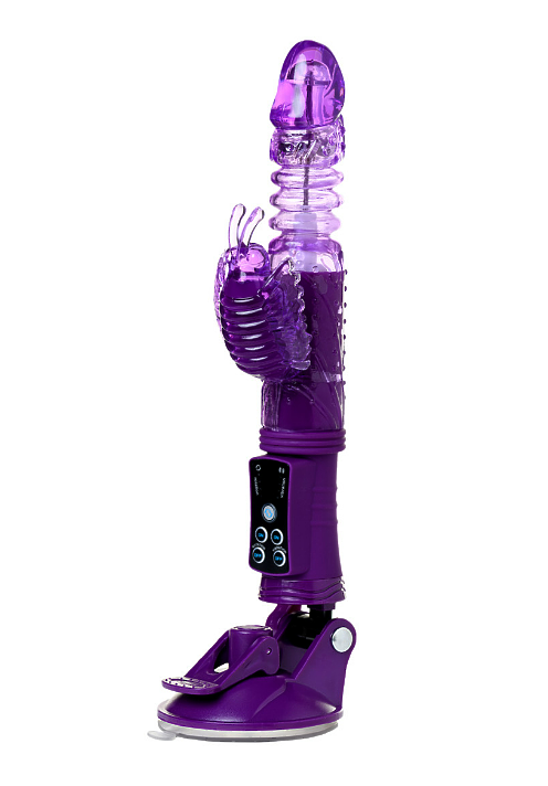 ВИБРАТОР С КЛИТОРАЛЬНЫМ СТИМУЛЯТОРОМ TOYFA A-TOYS HIGH-TECH FANTASY, TPR, ФИОЛЕТОВЫЙ, 23 СМ
