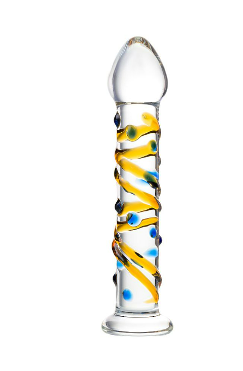 Нереалистичный фаллоимитатор Sexus Glass, стекло, прозрачный, 17,5 см, ПРЯМОЙ