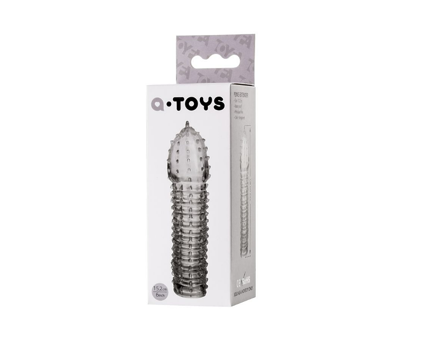 Насадка на пенис TOYFA A-Toys Boyn, TPR, прозрачный, 15,2 см
