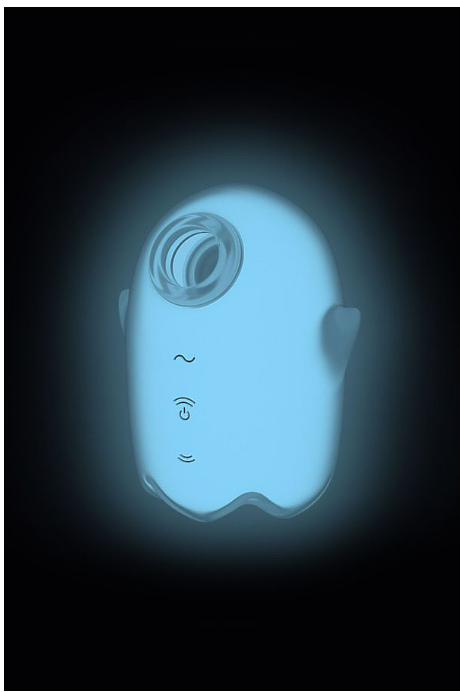 Вакуум-волновой бесконтактный стимулятор клитора Satisfyer Glowing Ghost, силикон, белый, 8,4 см