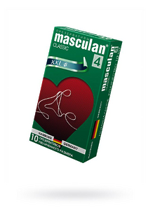 Презервативы Masculan, classic 4, XXL, увеличенного размера, 20 см, 5,4 см, 10 шт.