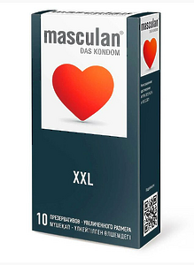 ПРЕЗЕРВАТИВЫ MASCULAN XXL №10 (УВЕЛИЧЕННОГО РАЗМЕРА), 10 штук