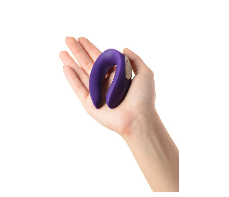 Вибромассажер для пар Satisfyer Double Plus Remote с пультом ДУ, силикон, фиолетовый, 18 см