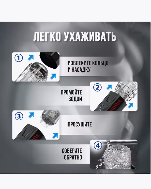 SexGuru Мастурбатор автоматический c фрикциями 3 в 1