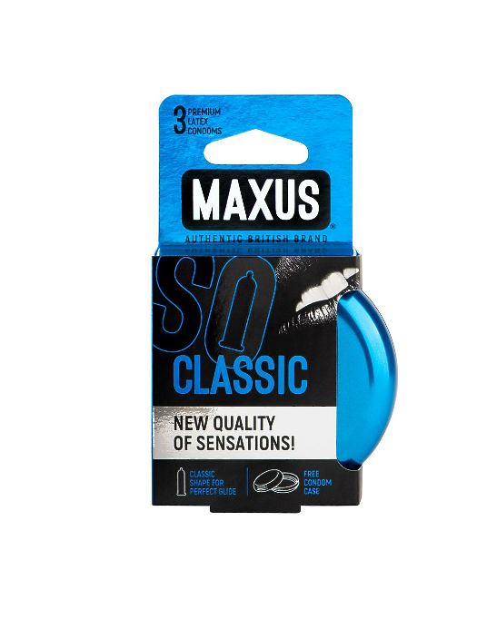 ПРЕЗЕРВАТИВЫ "MAXUS" CLASSIC №3 (классические) в металлическом кейсе