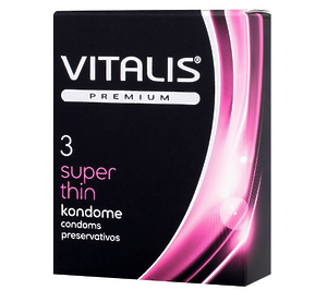 Презервативы "VITALIS" super thin (3 шт.) - ультратонкие