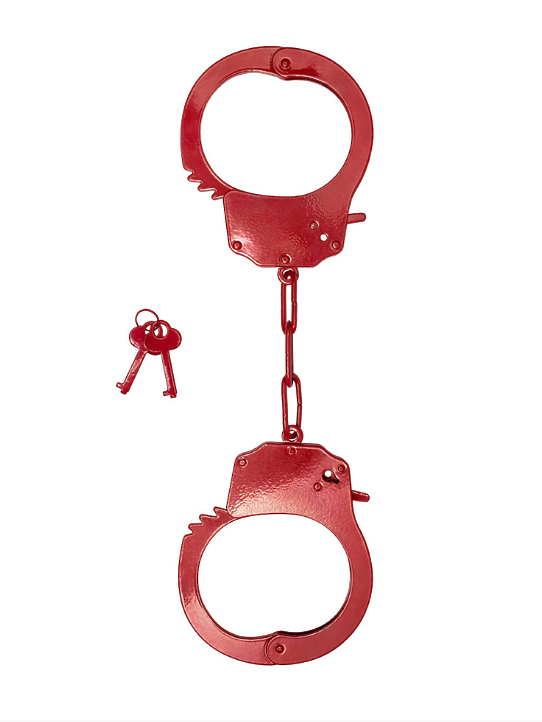 НАРУЧНИКИ СТАЛЬНЫЕ КРАСНОГО ЦВЕТА (BE MINE) (ONE SIZE) 
