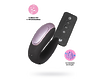 Стимулятор для пар Satisfyer Double Fun Connect App, с пультом ДУ, силикон, черный, 9 см