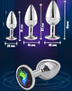 SILVER PLUG MEDIUM (втулка анальная), L 82 мм, D 34 мм, вес 90г, цвет кристалла красный