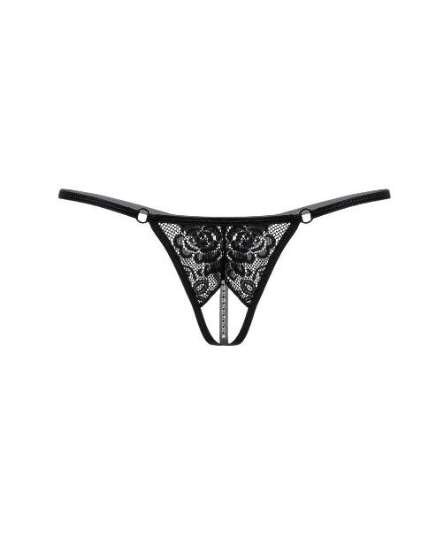 Стринги с ниткой из бусин SoftLine Collection, черный, XL