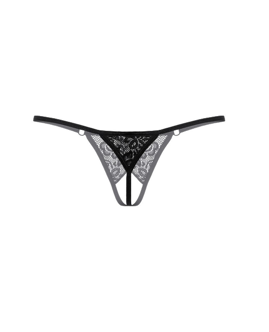 Стринги с ниткой из бусин SoftLine Collection, черный, XL