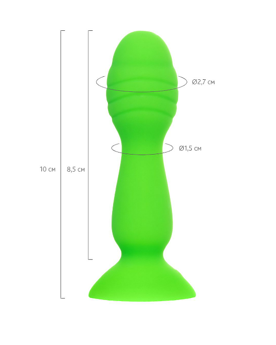 Анальная втулка A-Toys by TOYFA Terg, силикон, зеленый, 10 см